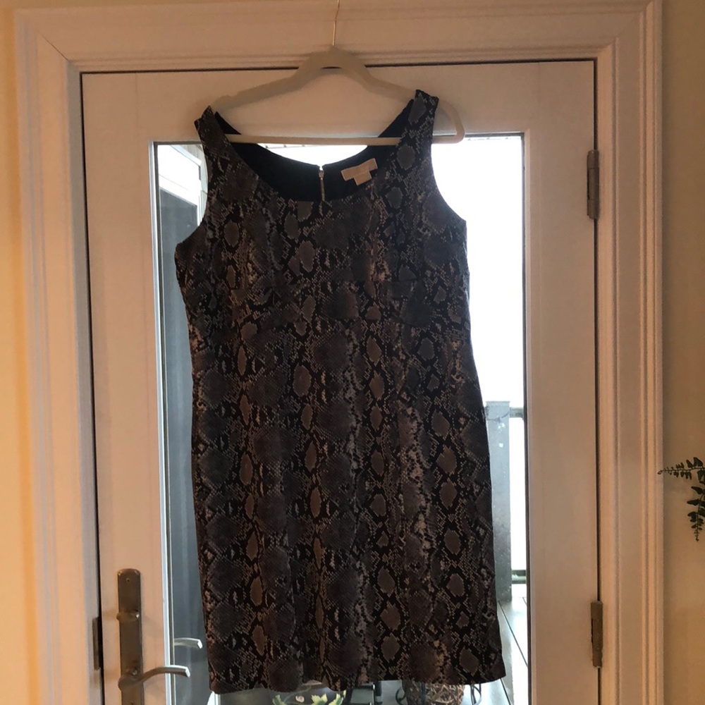 Michael Kors Snake Print Dress - Black and Brown